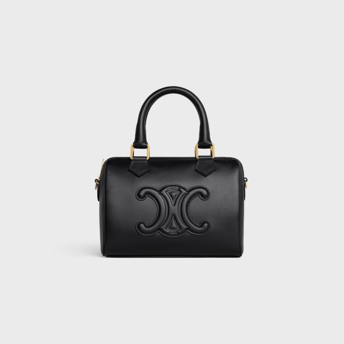 celine cuir triomphe small leather boston bag